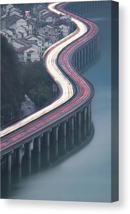 Highway Canvas Print featuring the photograph Express Way by Stanley Lee