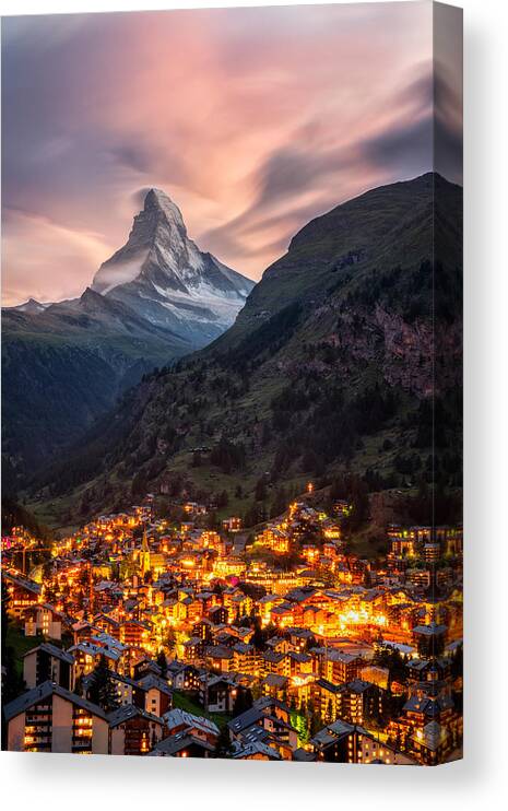 Swiss Canvas Print featuring the photograph Fairytale Mountain by lvaro Prez & Jose M. Prez. Brothers