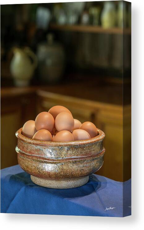 Eggs Canvas Print featuring the photograph Farm Fresh Eggs by Jurgen Lorenzen