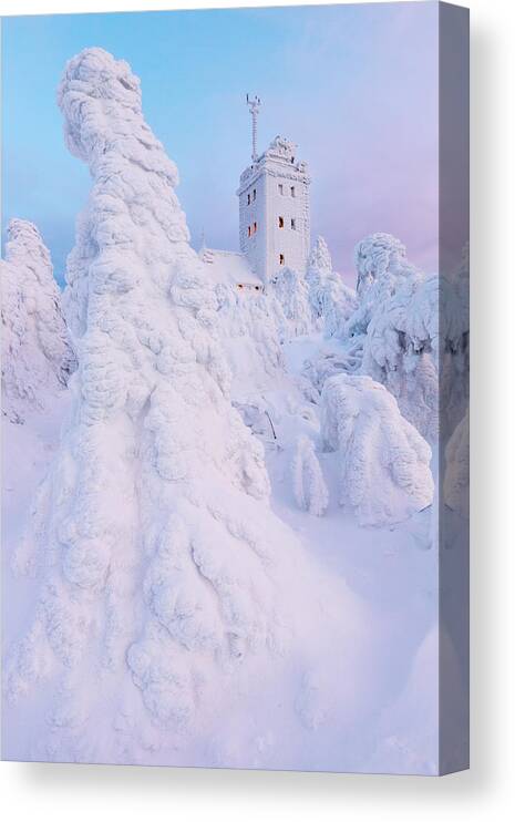 Landscape Canvas Print featuring the photograph Fichtelberg by Christoph Schaarschmidt