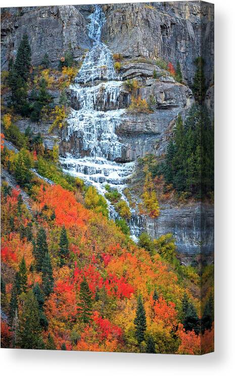 Fire And Ice Canvas Print featuring the photograph Fire and Ice by Wasatch Light