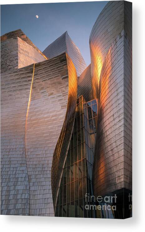 Guggenheim Canvas Print featuring the photograph Flames Of Sunlight by Philip Preston
