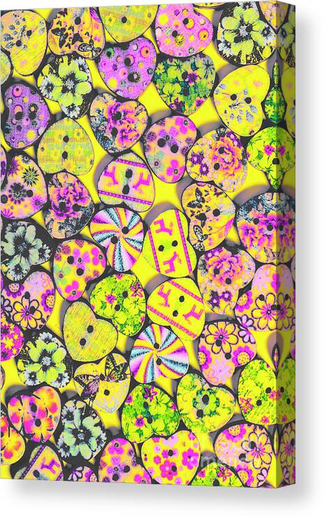 Retro Canvas Print featuring the photograph Flower power patterns by Jorgo Photography