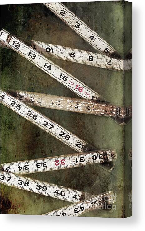 Ruler Canvas Print featuring the photograph Folding Ruler by Mike Eingle