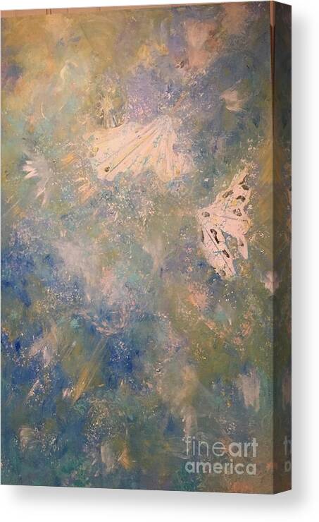 Abstract Painting Canvas Print featuring the painting Free Falling by Jacqui Hawk