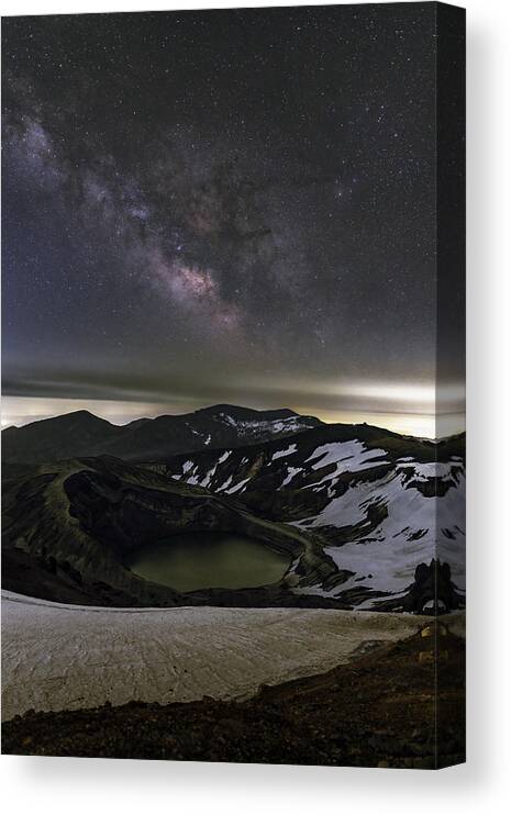 Milkyway
Star
Volcano
Caldera Canvas Print featuring the photograph Frigid Heaven by Yoshitsugu Seki