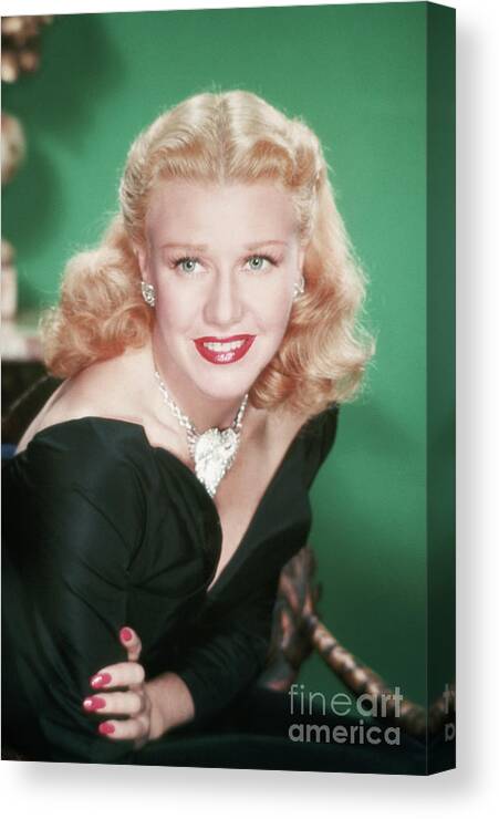 People Canvas Print featuring the photograph Ginger Rogers by Bettmann