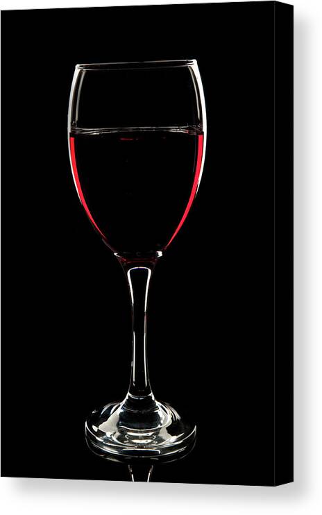 Alcohol Canvas Print featuring the photograph Glass Of Red Wine by Markgillow
