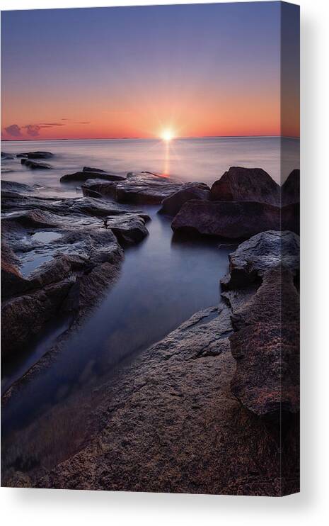 Summer Solstice Canvas Print featuring the photograph Halibut Pt. Summer Solstice by Michael Hubley