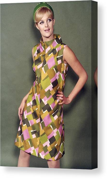 Fashion Model Canvas Print featuring the photograph Harlequin Tunic by Chaloner Woods