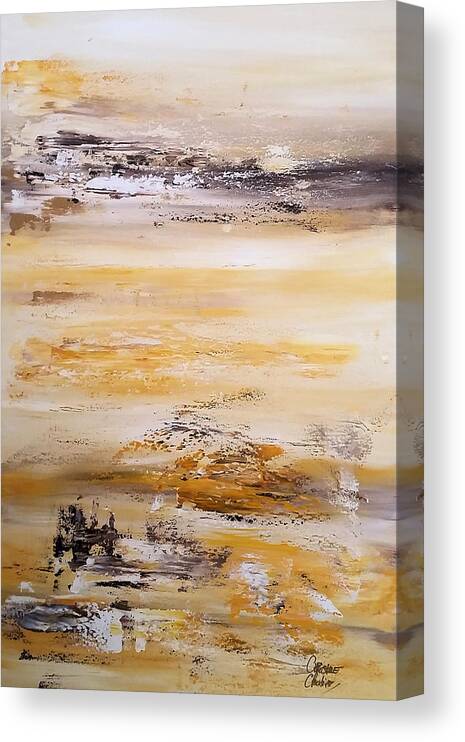 Yellow Canvas Print featuring the painting Hope by Christine Cloutier