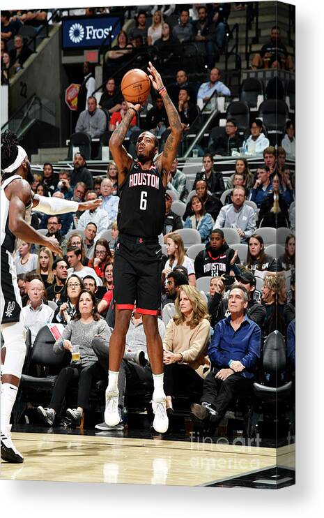 Nba Pro Basketball Canvas Print featuring the photograph Houston Rockets V San Antonio Spurs by Logan Riely