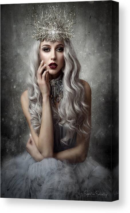 Portrait Canvas Print featuring the photograph Ice Princess by Siegart