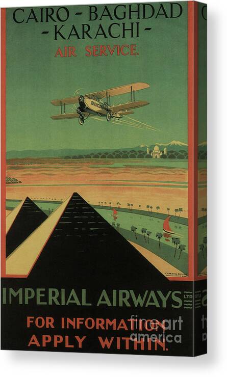 Marketing Canvas Print featuring the drawing Imperial Airways, 1926. From A Private by Heritage Images