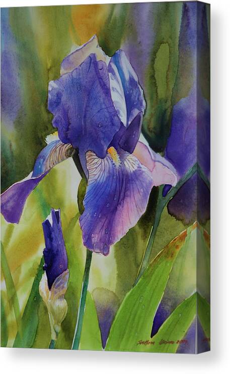 Iris I Canvas Print featuring the painting Iris I by Svetlana Orinko