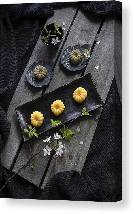 Japanese Canvas Print featuring the photograph Japanese Rice Cake by Catherine W.