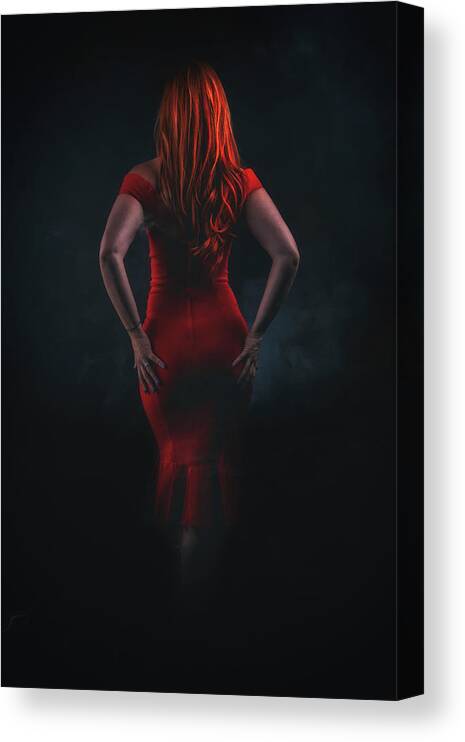 Glamourous Canvas Print featuring the photograph Jessicas Back by Monte Arnold