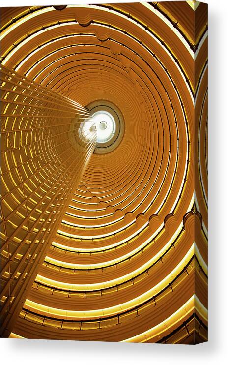 Built Structure Canvas Print featuring the photograph Jin Mao Tower, Shanghai, China by Walter Bibikow