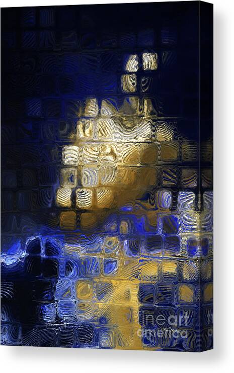 Blue Canvas Print featuring the painting John 16 13. He Will Guide You by Mark Lawrence