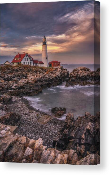 Maine Canvas Print featuring the photograph Keeper of the Coast by Darren White