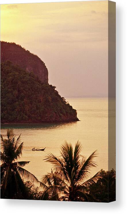 Tranquility Canvas Print featuring the photograph Krabi Province, Ko Phi Phi Don, Sunset by John Seaton Callahan