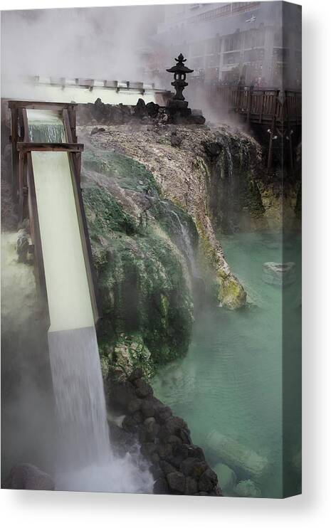 Outdoors Canvas Print featuring the photograph Kusatsu Hot Spring by Greg Thomson