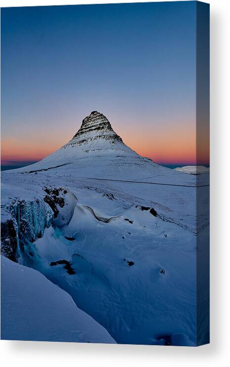 Iceland Canvas Print featuring the photograph Landscape In The Winter Sun by Thomas Pfister