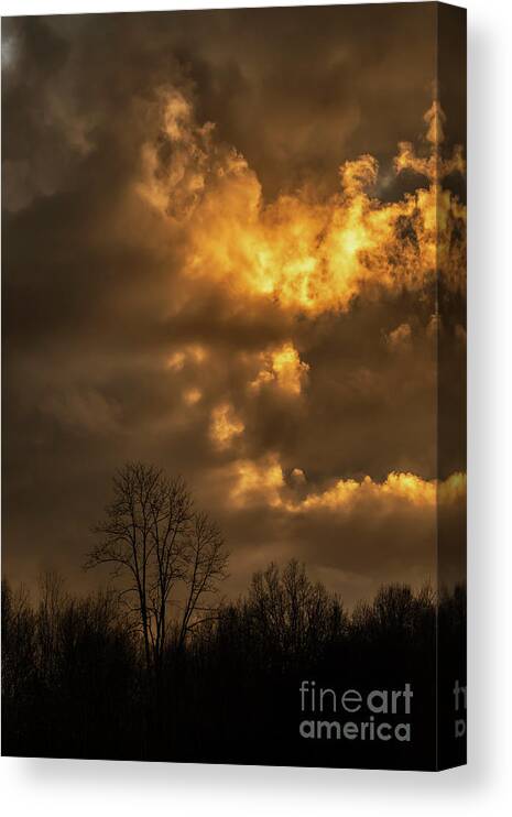 Winter Canvas Print featuring the photograph Last Sunset of the Year by Thomas R Fletcher