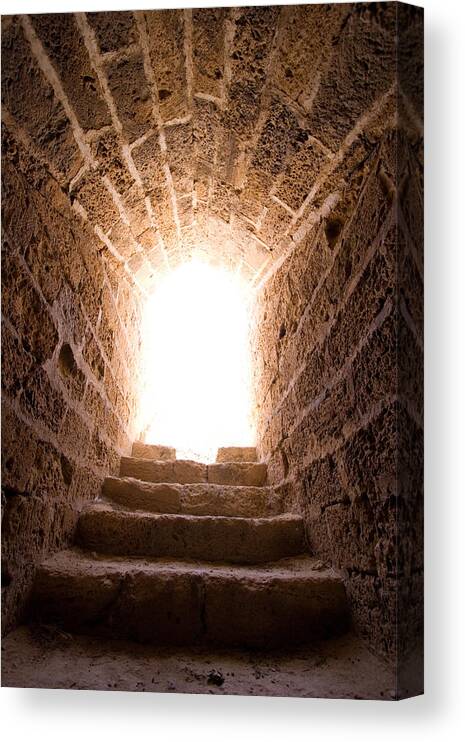 Steps Canvas Print featuring the photograph Light At End Of The Tunnel by Kreicher