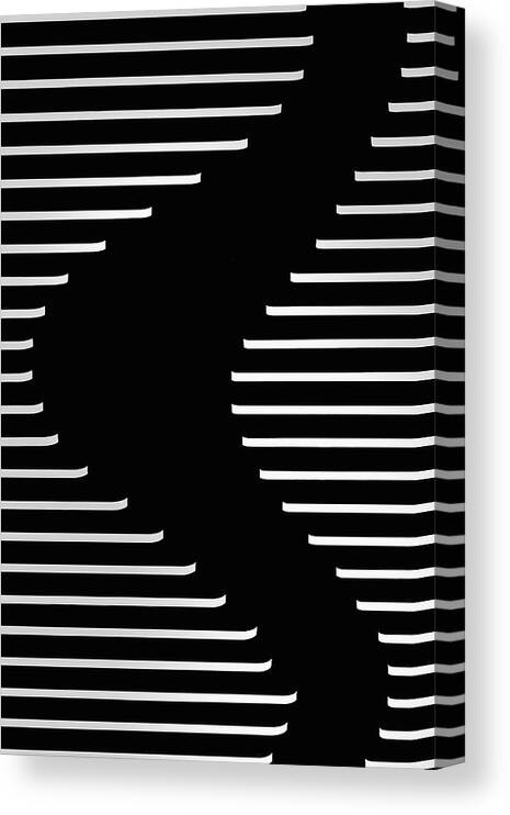 Abstract Canvas Print featuring the photograph Lines And Curves by Mei Xu