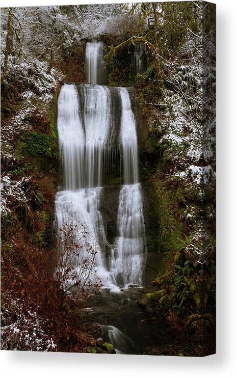 Royal Terrace Falls Canvas Print featuring the photograph Royal Terrace Falls by Catherine Avilez