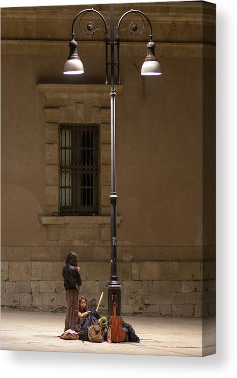 Street Lamp Canvas Print featuring the photograph Luglio 1 by Giuseppe Torre
