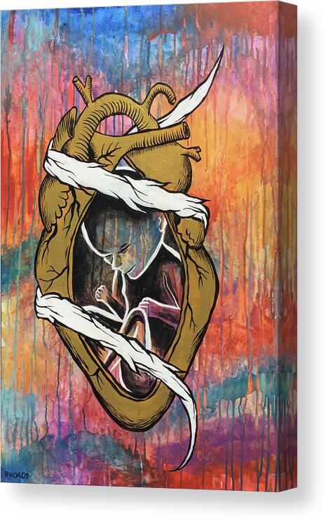 Prophetic Art Canvas Print featuring the painting Marked by Love by Nathan Rhoads