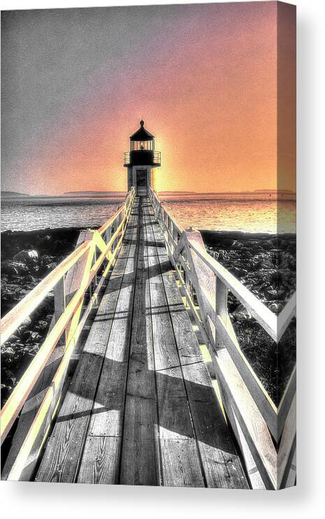 Lighthouse Canvas Print featuring the photograph Marshall Point by Randall Dill