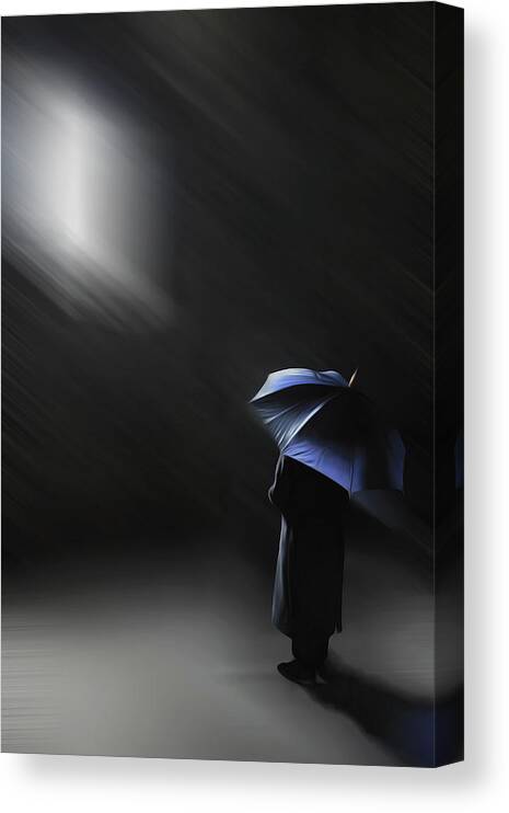 Umbrella Canvas Print featuring the photograph Meditation by Gilbert Claes