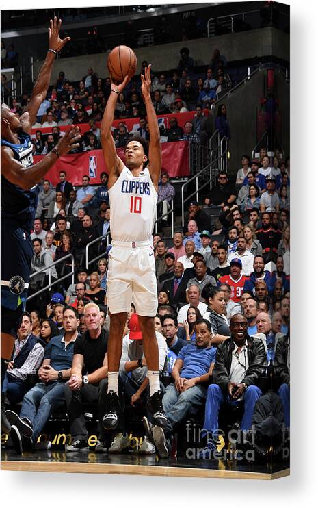 Jerome Robinson Canvas Print featuring the photograph Minnesota Timberwolves V La Clippers by Adam Pantozzi