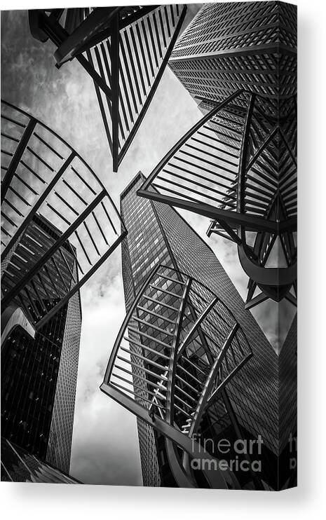 Calgary Canvas Print featuring the photograph Modern architecture in Calgary by Delphimages Photo Creations