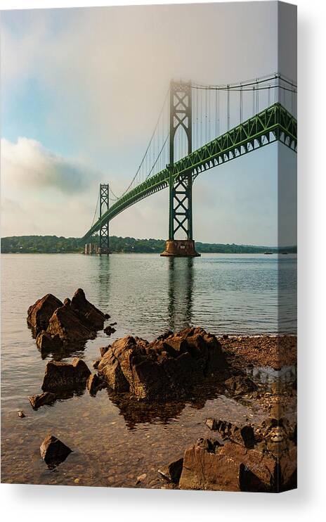 Providence Canvas Print featuring the photograph Mount Hope Bridge III Color by David Gordon