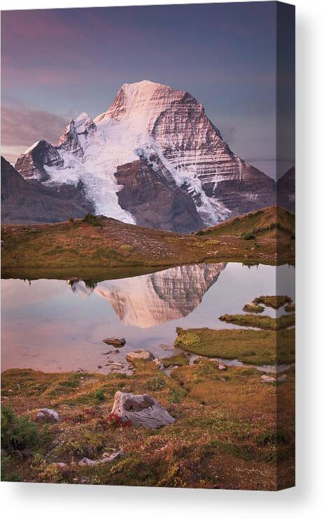 Abstract Canvas Print featuring the photograph Mount Robson by Alan Majchrowicz