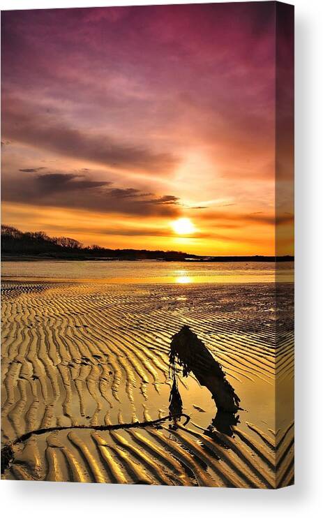 Scenics Canvas Print featuring the photograph Muddy Sunrise by Frameworthyfotography By Thadd
