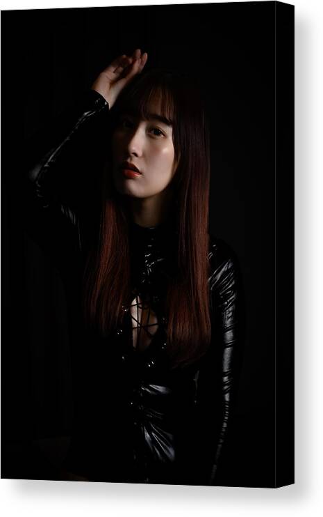 Woman Canvas Print featuring the photograph Mysterious Thief by Naruncho
