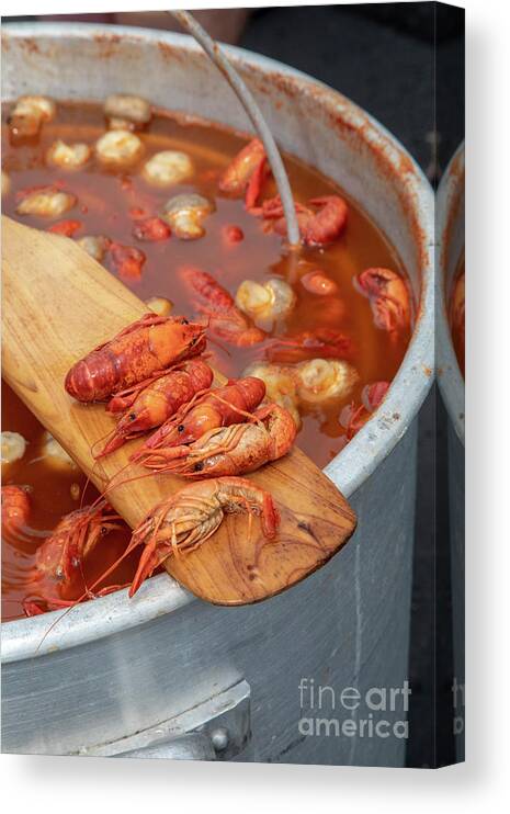 Nobody Canvas Print featuring the photograph New Orleans Crawfish Mambo by Jim West/science Photo Library