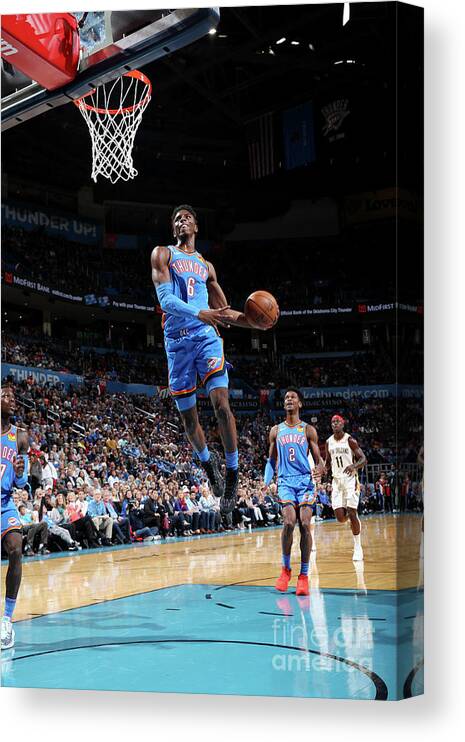 Nba Pro Basketball Canvas Print featuring the photograph New Orleans Pelicans V Oklahoma City by Zach Beeker