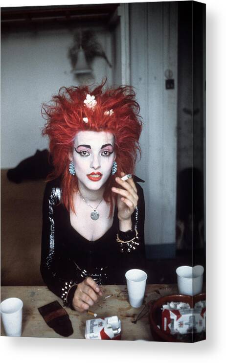 1980-1989 Canvas Print featuring the photograph Nina Hagen Portrait by Donaldson Collection