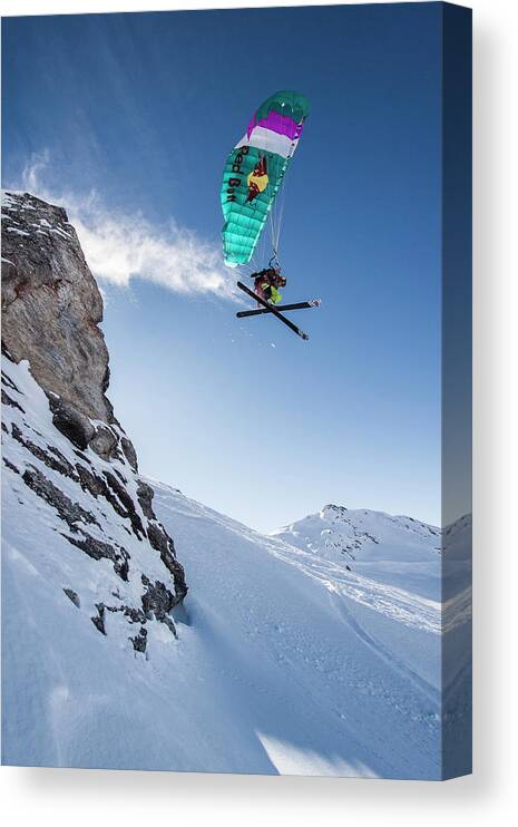 Action Canvas Print featuring the photograph No Fear Pilote Antoine Montant by Tristan Shu