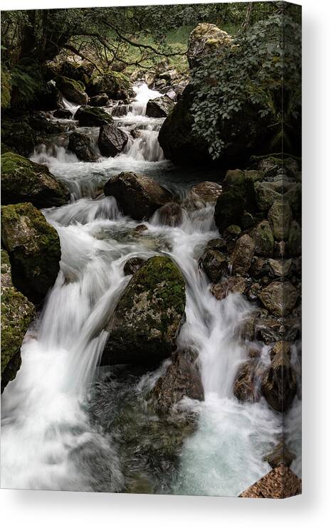 Nature Canvas Print featuring the photograph Odneselvi, Norway by Andreas Levi
