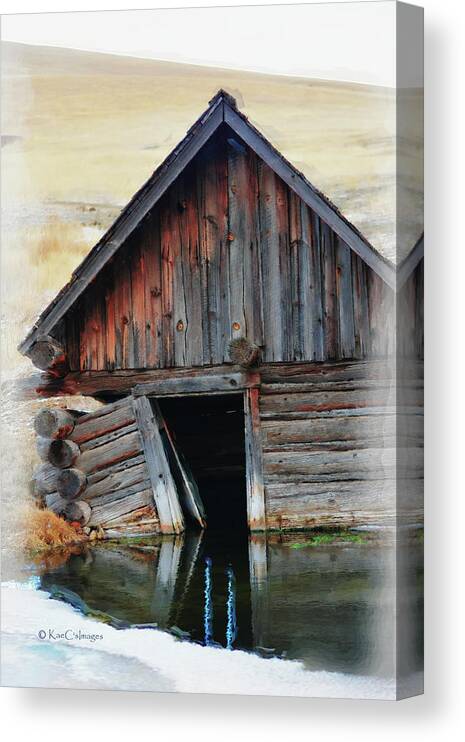 Derelict Building Canvas Print featuring the photograph Old Well House #2 by Kae Cheatham