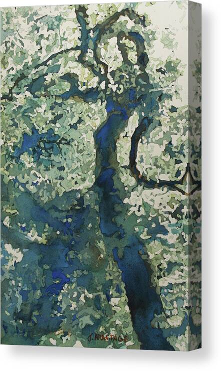 Tree Canvas Print featuring the painting Old Woman by Jenny Armitage