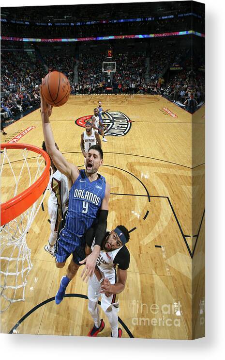 Smoothie King Center Canvas Print featuring the photograph Orlando Magic V New Orleans Pelicans by Layne Murdoch