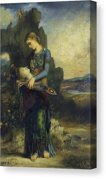 Gustave Moreau Canvas Print featuring the painting Orpheus - Digital Remastered Edition by Gustave Moreau